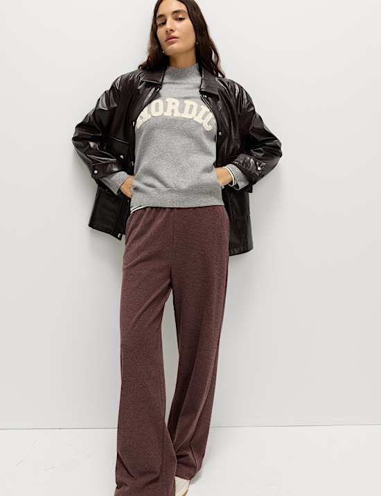 Slogan Funnel Neck Jumper