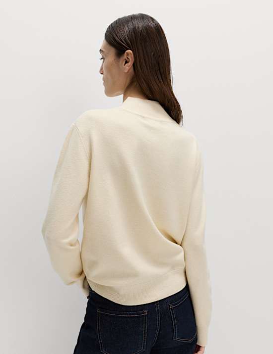 Slogan Funnel Neck Jumper