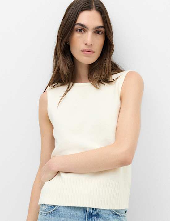 Maillot de corps &agrave; col rond en maille l&eacute;g&egrave;re