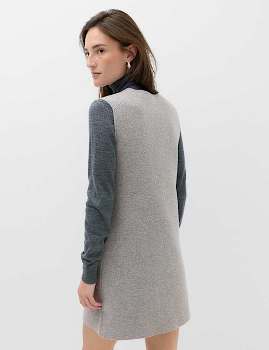 Air-Yarn Pocket Mini Knitted Dress