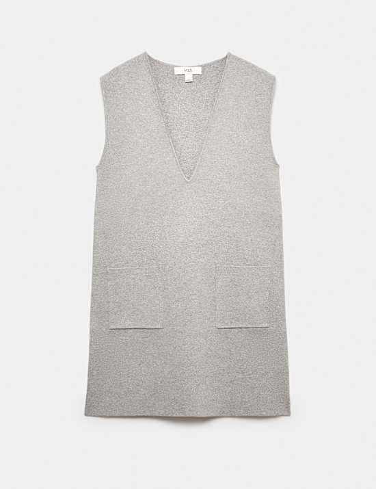 Air-Yarn Pocket Mini Knitted Dress