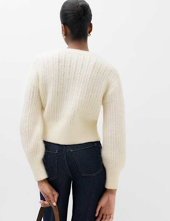 Blouson Sleeve Cardigan