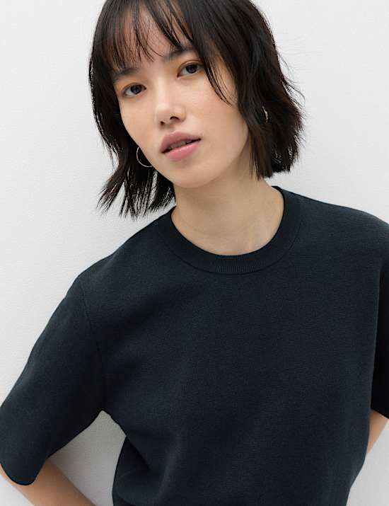 Wool Rich Slim Fit Knitted Top