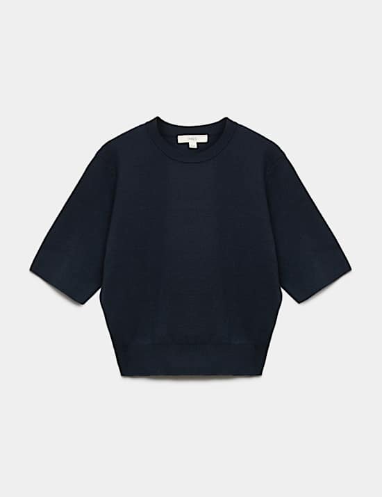 Wool Rich Slim Fit Knitted Top