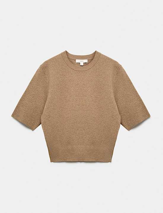 Wool Rich Slim Fit Knitted Top