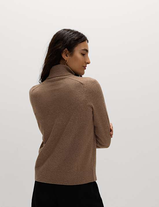Air-Yarn Roll Neck Jumper