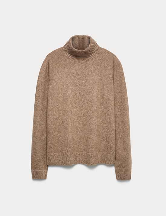 Air-Yarn Roll Neck Jumper