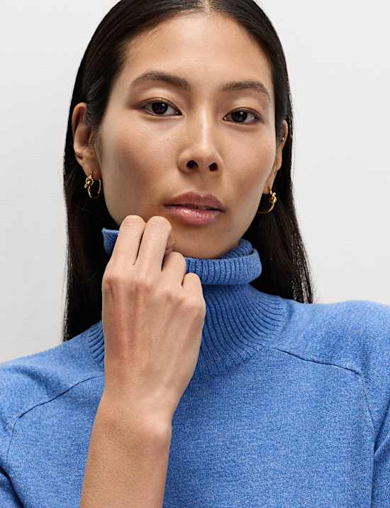 Air-Yarn Roll Neck Jumper