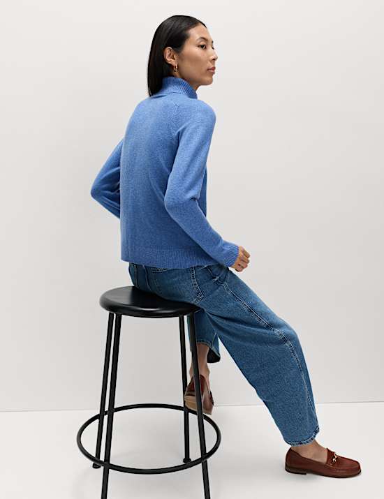 Air-Yarn Roll Neck Jumper