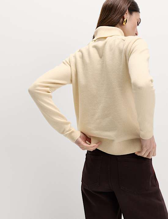 Air-Yarn Roll Neck Jumper