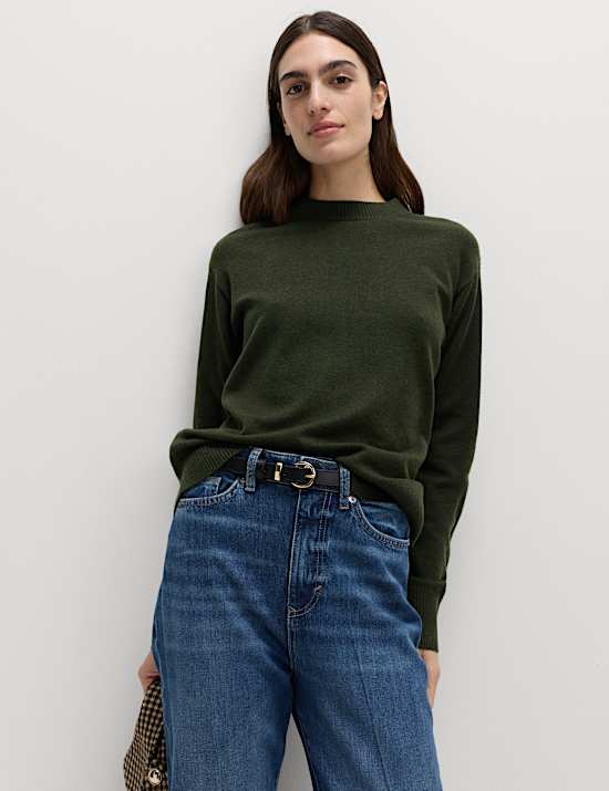 Svetr s výstřihem ke krku ze vzdušné příze