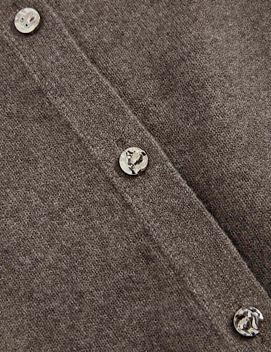 Air-Yarn Collared Button Front Cardigan