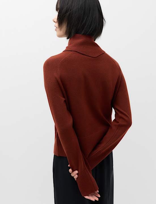 Air-Yarn Tie High Neck Jumper