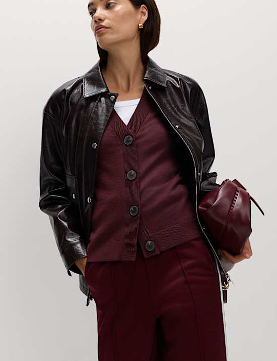 Pure Merino V-Neck Button Front Cardigan