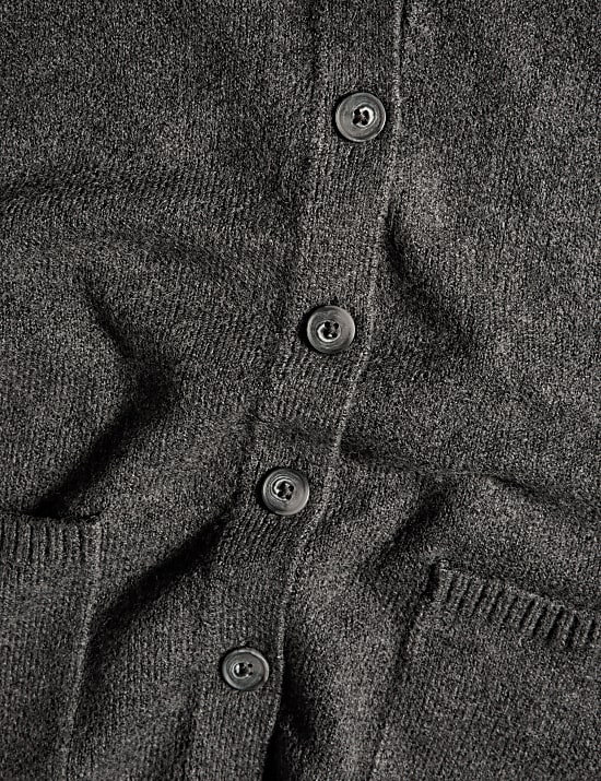 Relaxed-fit gebreid jasje met kraag