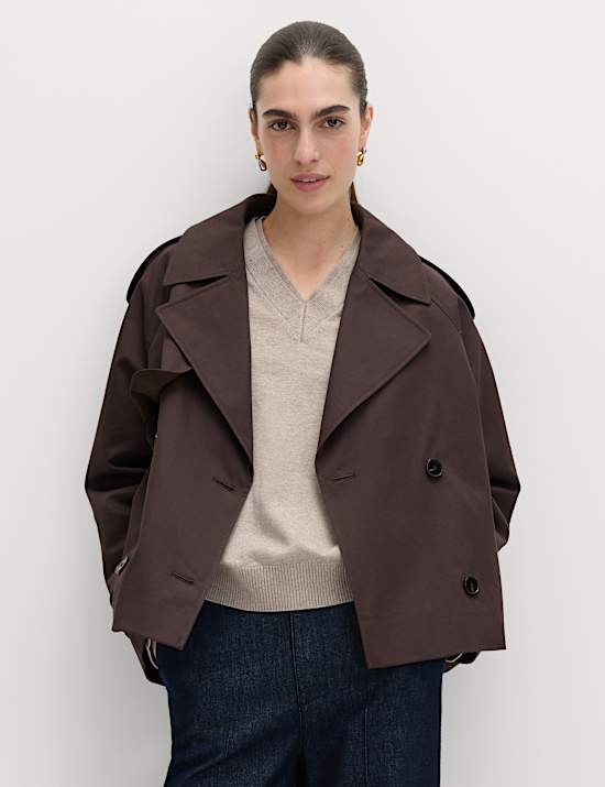 Trui van geblazen garen met V-hals