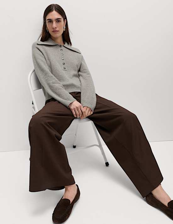 Collared Jumper with Cotton