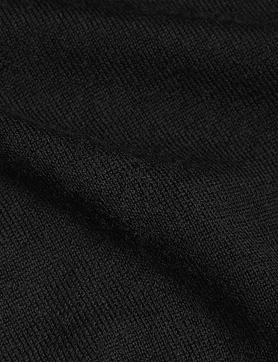 Ζακέτα με κλειστή στρογγυλή λαιμόκοψη από 100% μαλλί Merino