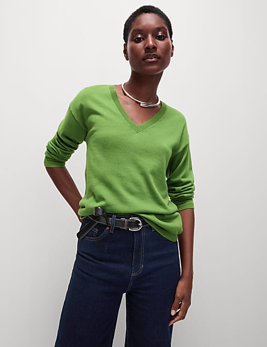 Pure Merino Wool V-Neck Jumper
