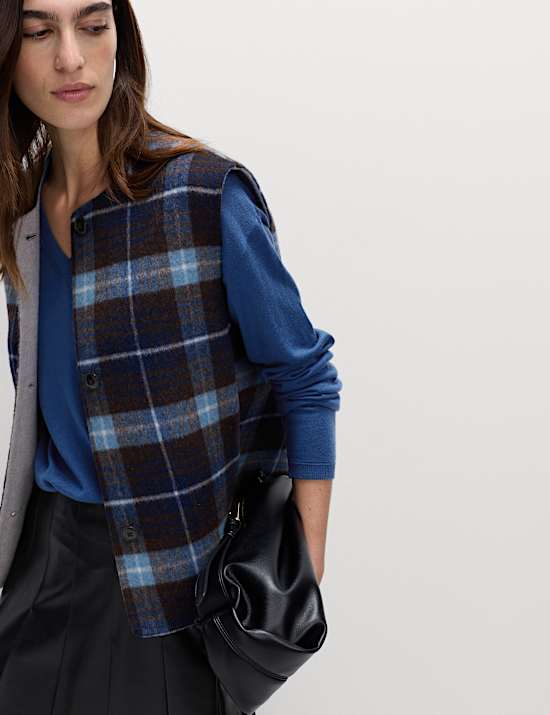 Trui van zuivere merinowol met V-hals