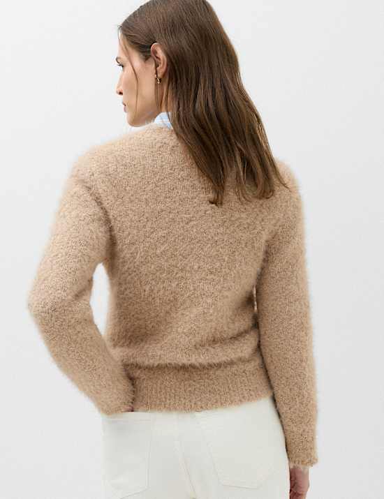 Textured Crew Neck Jumper
