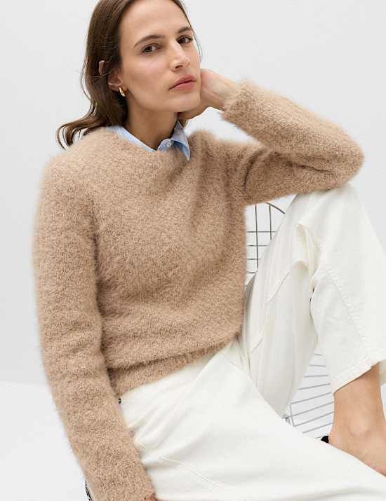 Textured Crew Neck Jumper