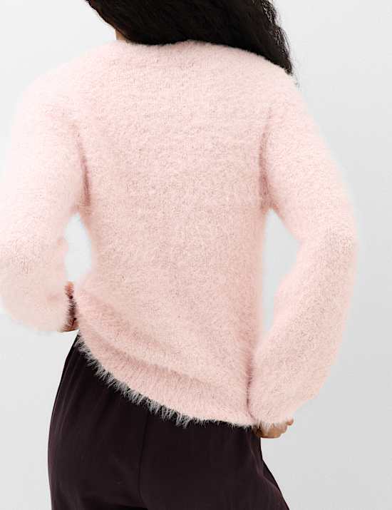 Textured Crew Neck Jumper