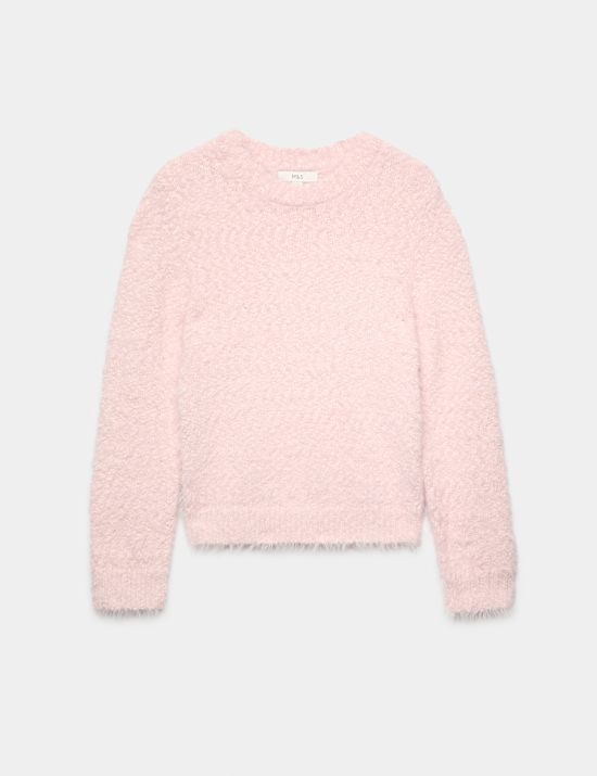 Textured Crew Neck Jumper