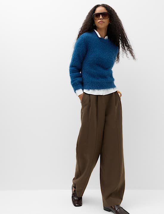Textured Crew Neck Jumper