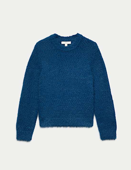 Textured Crew Neck Jumper
