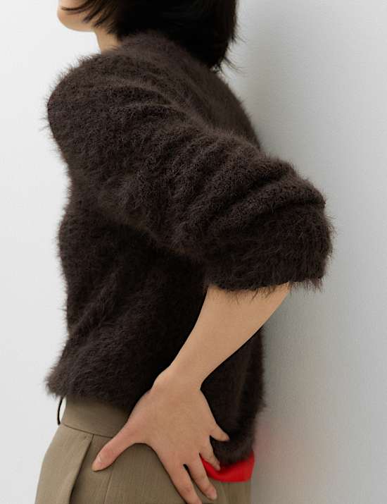 Textured Crew Neck Jumper