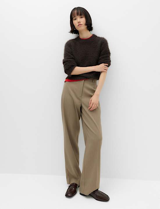 Textured Crew Neck Jumper
