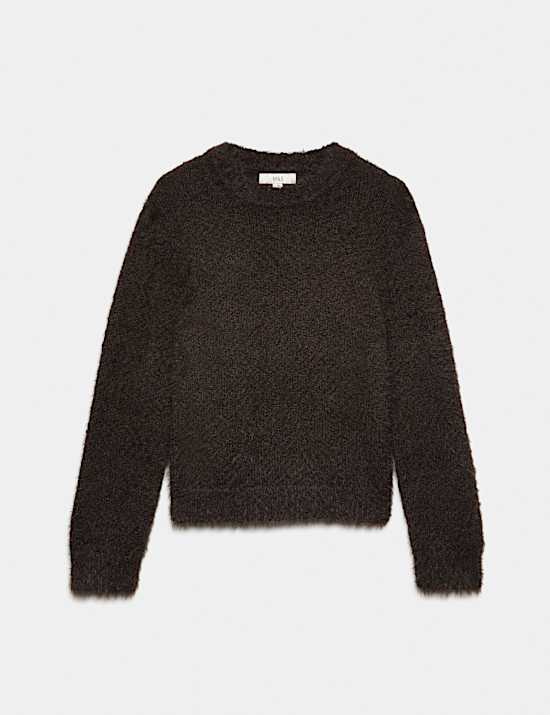 Textured Crew Neck Jumper