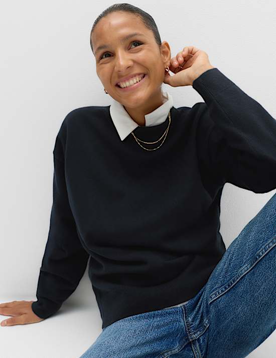 Air-Yarn Funnel Neck Relaxed Fit Jumper