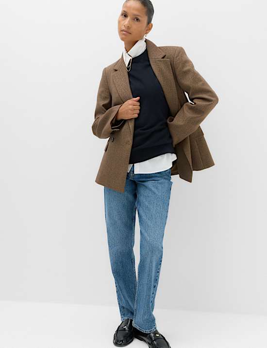 Air-Yarn Funnel Neck Relaxed Fit Jumper