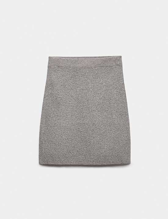 Air Yarn Knitted Mini Skirt