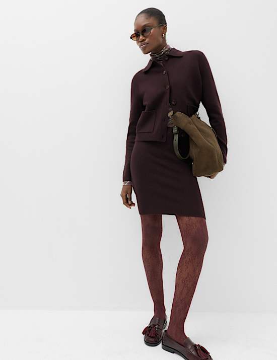 Air Yarn Knitted Mini Skirt