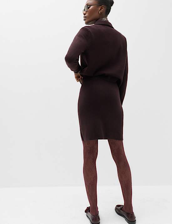 Air Yarn Knitted Mini Skirt