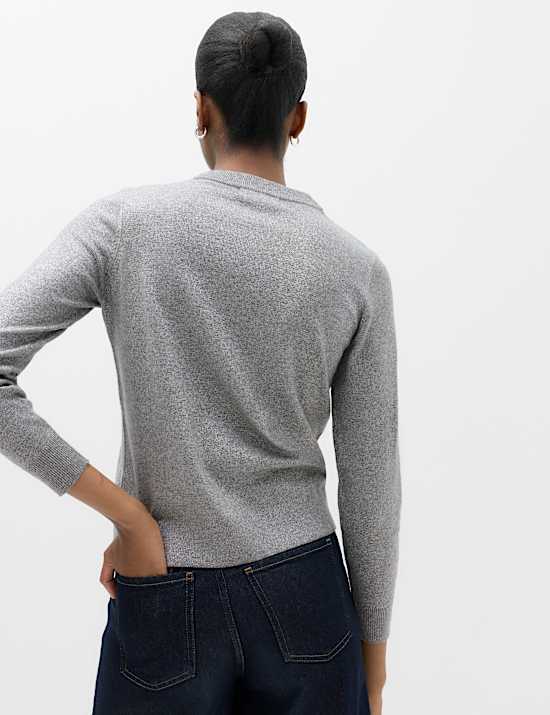 Air-Yarn Crew Neck Sparkly Jumper