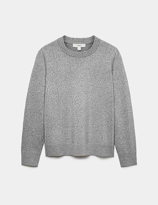 Air-Yarn Crew Neck Sparkly Jumper