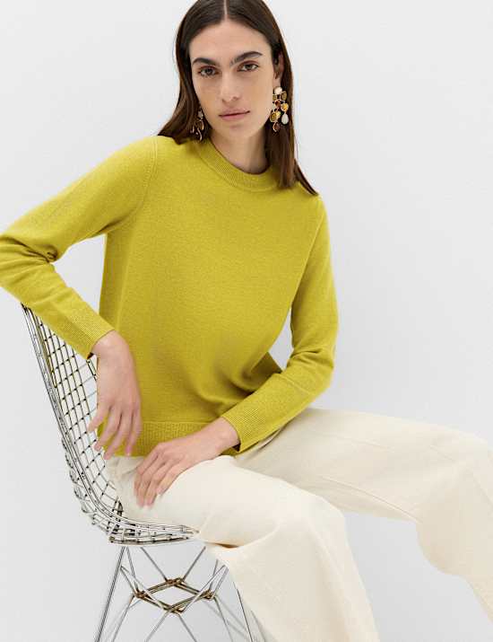 Pull en maille l&eacute;g&egrave;re &agrave; col rond