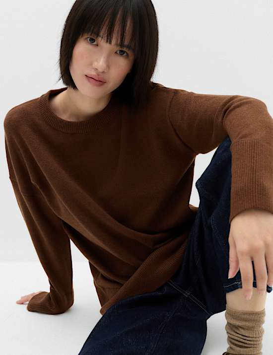 Air-Yarn Oversized Longline Jumper