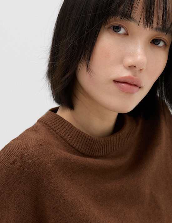 Air-Yarn Oversized Longline Jumper
