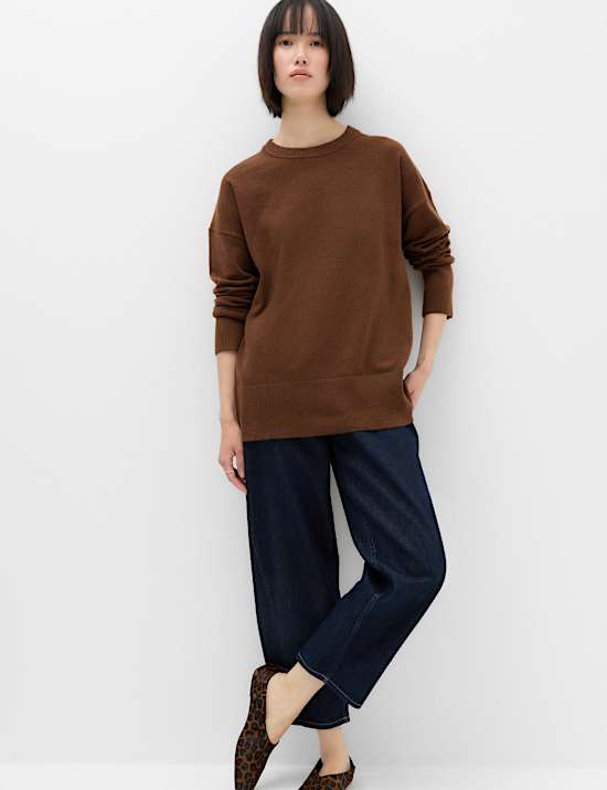 Air-Yarn Oversized Longline Jumper