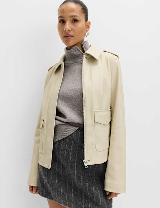 Zip Funnel Neck Relaxed Longline Jumper