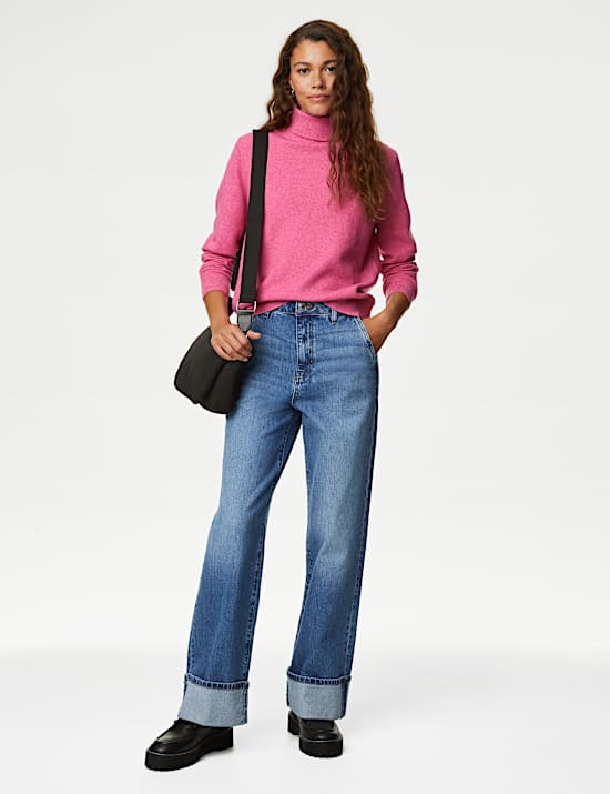 Air-Yarn Roll Neck Jumper