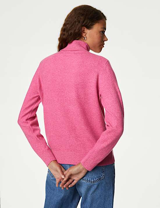 Air-Yarn Roll Neck Jumper