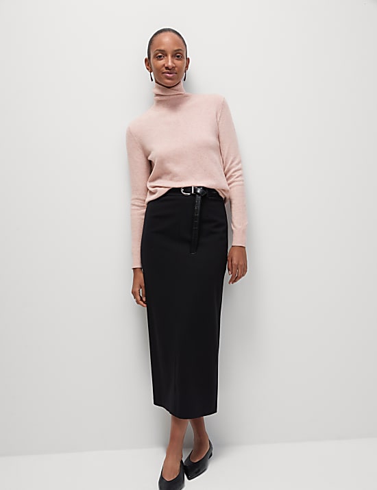 Air-Yarn Roll Neck Jumper