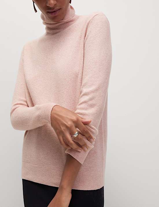 Air-Yarn Roll Neck Jumper