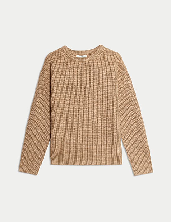 Cloud-Yarn Textured Crew Neck Jumper